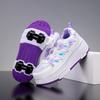 29-39 Pulsante Rotante Quattro Ruote Pattini a Rotelle Pattinaggio a Rotelle Rimuovibili Pattini da Pattinaggio per Studenti Scarpe per Bambini con Ruote
