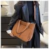 Casual Large Capacity Solid Color Tote Bag Hundred Shoulder Tote Crossbody Bag