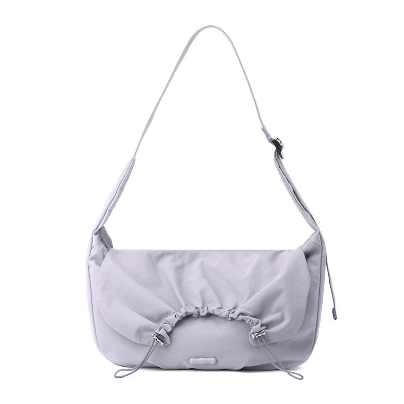 Casual Messenger Women's Bag Large Capacity Commuting Light Lazy Drawstring Dumpling Bag