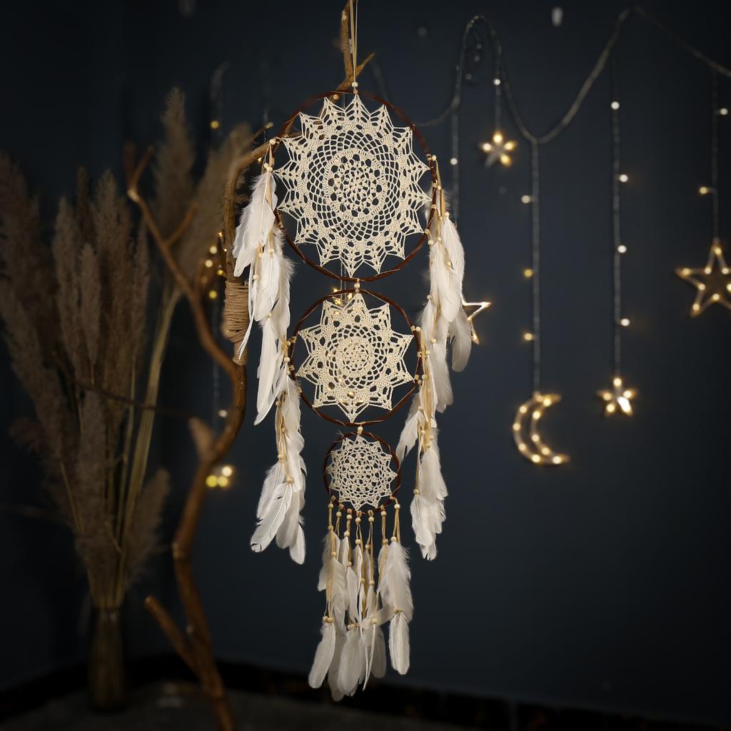 Bohemian Large Dream Catcher Handwoven Feather Dream Catcher Interior Decoration Dream Catcher