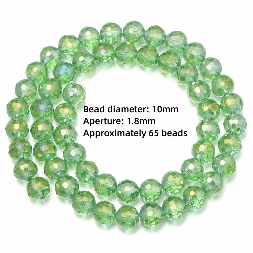 6/8/10mm Sizes Faceted Glass Beads Pink Blue Crystal Earth Beads  for Jewelry Making