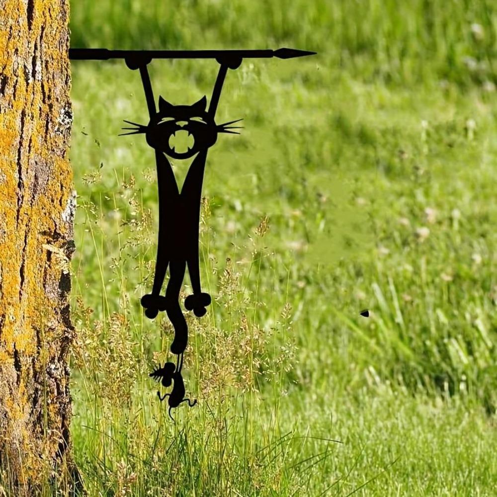 Metal Funny Silhouette Garden Stake for Lawn Yard Outdoor Indoor Home Decor Gift Halloween Christmas