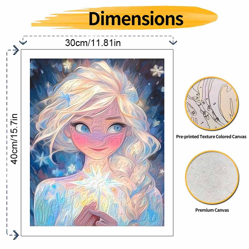Disney Frozen Elsa Oil Painting Painting Art Handmade Diy Painting Home Decoration Gift
