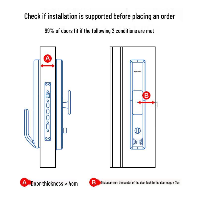 Panasonic EMW6113BH Smart Door Lock with Visual Peephole