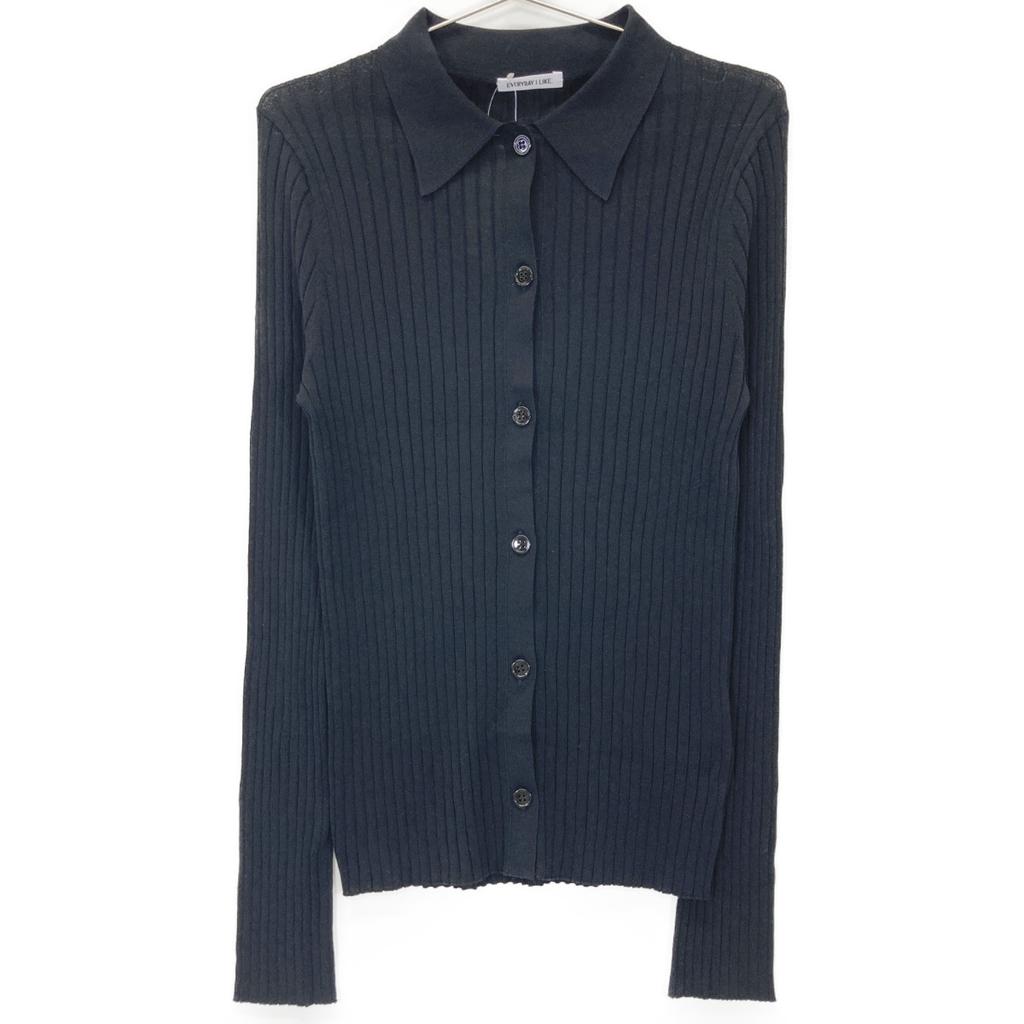 EVERY DAY I LIKE 23 Years Black Ribbed Knit Tops F blackUsed