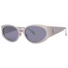 Versace Light Grey Mirrored Black Oval Ladies Sunglasses Ve2263 12666g 56