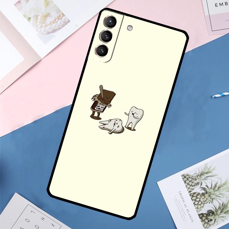 

Зубной чехол для стоматолога для Samsung Galaxy S25 Ultra S24 S23 S22 S21 Ultra S9 S10 Plus S23 FE S25 FE Задняя крышка Galaxy S20 Plus