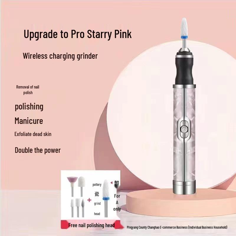 Portable Rechargeable Nail Grinder: Professional Manicure, Polishing, Dead Skin Removal, Nail Repair Tool Set.