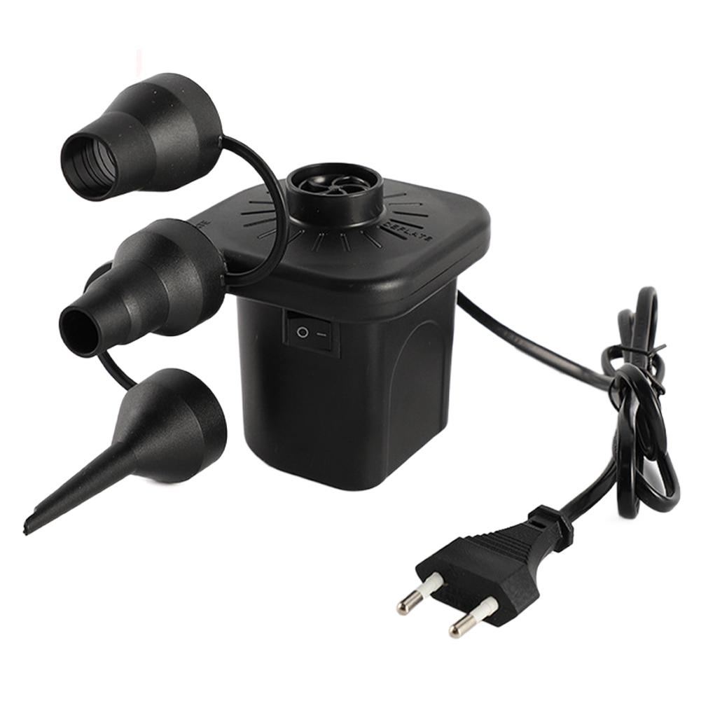 Electric Air Pump with 3 Nozzles Portable Air Pump Inflator/Deflator Pumps for Inflatable Air Mattress Boats Swimming Ring