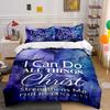 Christian Bible Verse Bedding Set Bedding Duvet Cover Set Duvet Cover Pillowcases (1 * Duvet Cover 2 * Pillowcases, without duvet insert)