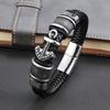 Pulsera Vikinga de Ancla para Hombre con Amuletos, Pulsera de Cuero Trenzado de 16 Hilos, Hebilla Deportiva de Acero Inoxidable, Joyería, Regalo para Amigos