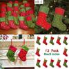Christmas Stockings Decoration Gift Bag In Red And Green High-quality Fabric