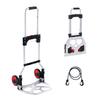 Folding Hand Truck, 176 Lbs Load Capacity, Aluminum Portable Cart, Convertible Hand Truck and Dolly with Telescoping Handle and Rubber Wheels