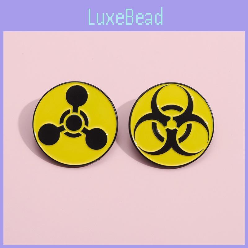 Contemporary Badge Metal Geometric Nuclear Radiation Brooch For Individuals Fashionforward