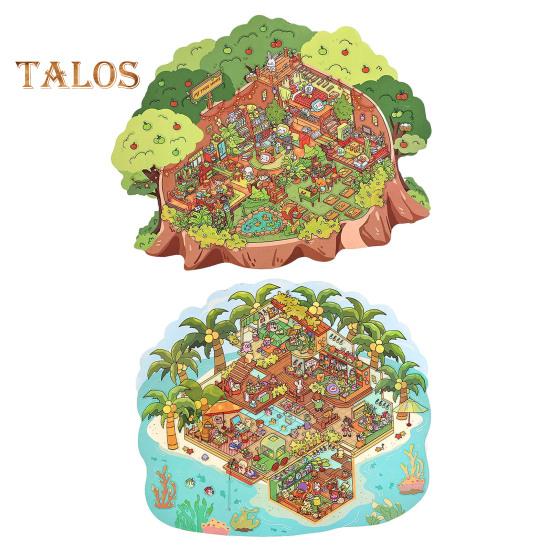 

2 набора наклеек для самостоятельного изготовления 3D-домиков с фоновыми досками, креативные наклейки для мини-комнат для снятия стресса и забавных интерактивных подарков 2pcs