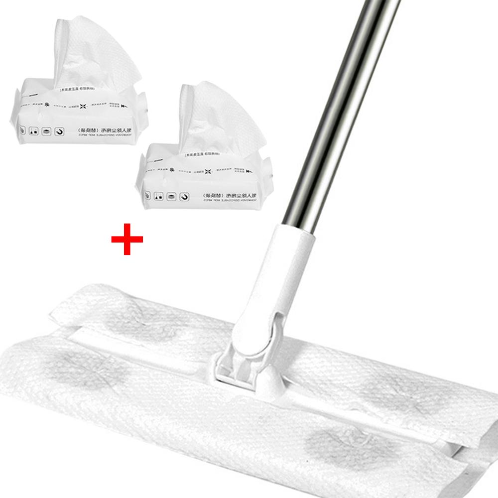 360 Degree Rotation Dry & Wet Flat Mops with Disposable Mop Pad Cleaning Mop Static for Hardwood Laminate Tile Floor Cleaning