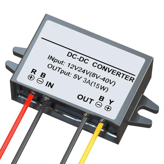 DC-DC 12V/24V til 5V Bilstrømomformer Nedtrappingsmodul Kilde Buck-adapter
