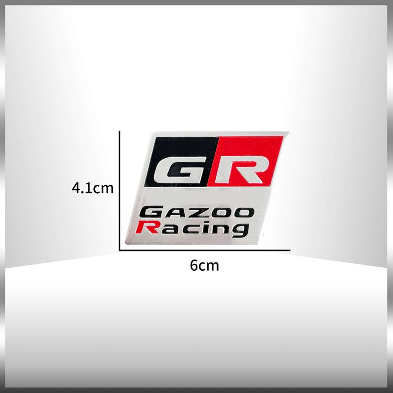 

1Pc 3D Aluminum Car Styling GR Sport/GR Gazoo Racing Emblem Auto Body Trunk Sticker For C-HR RAV4 YARiS Prius Harrier Corolla