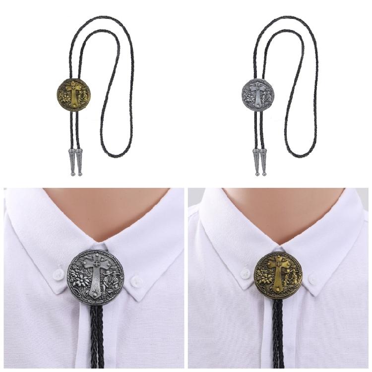 New Trendy Bolo Tie Dance Retros Necktie Western Necktie Adjustable Necktie for Any Wardrobe