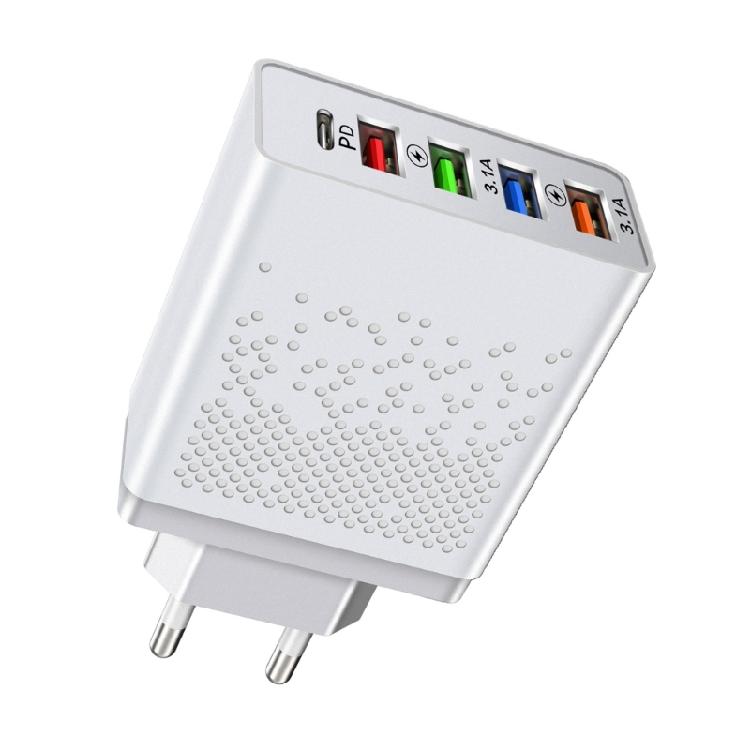 5 Port Charging Station with PD48W Fast Charging Technology 4 USB 3.1 Interfaces Travel Friendly Designing