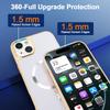 For iPhone 15 Magnetic Case Electroplating Anti-Drop TPU+PC Phone Back Cover
