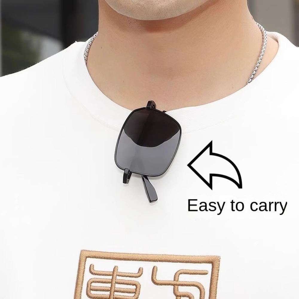 Polarized Folding Pochromics Sunglasses for Men's Driving Night Vision Glasses Day and Night