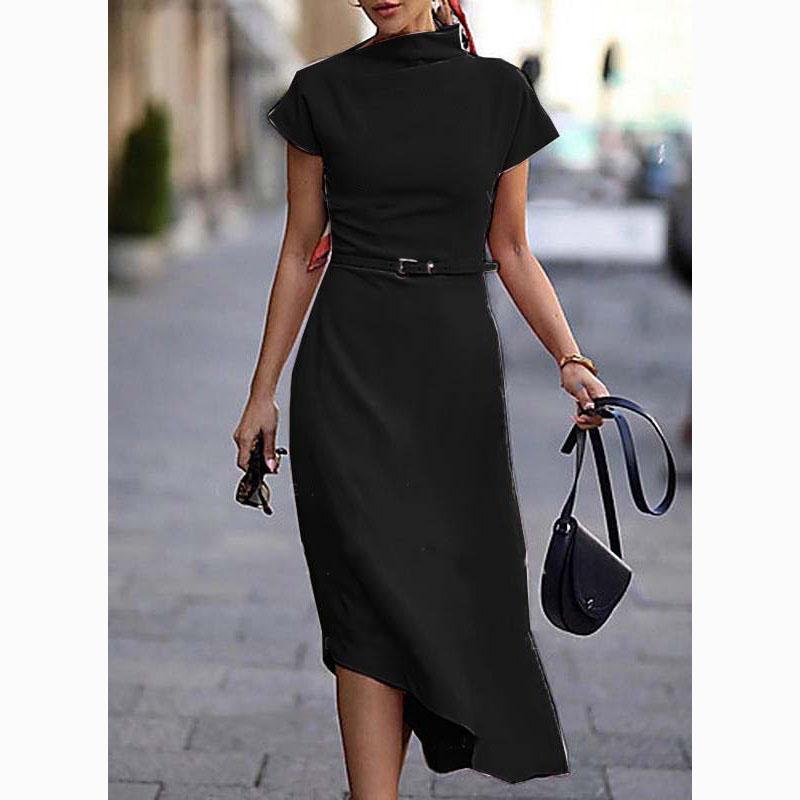 Spring and Summer Women's Fashionable and Casual Solid Color Dress