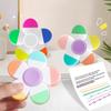 1 Stück leuchtender, fluoreszierender Aquarellstift, 5-in-1-Blumenform, spiralförmiger Textmarker für die Fingerspitze, geeignet für Schule und Büro
