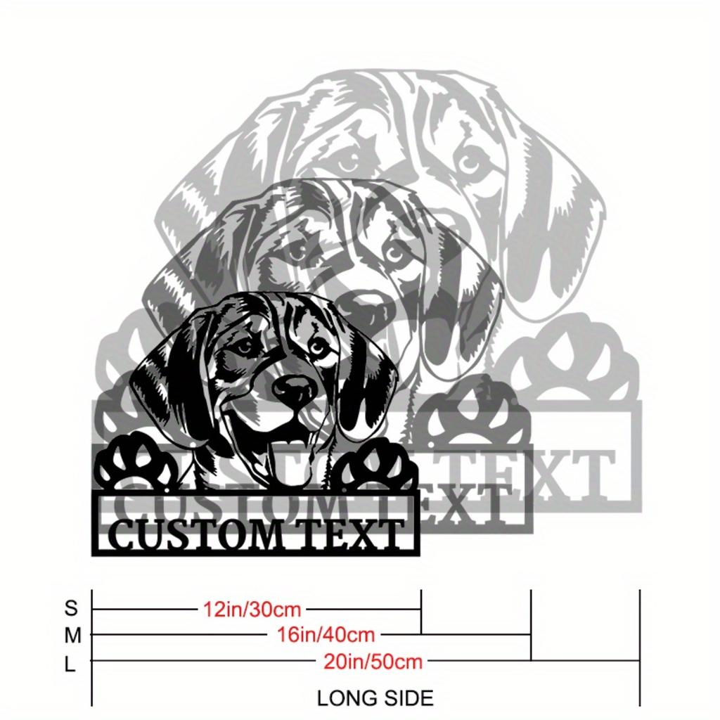 Personalized Beagle Dog Metal Wall Art, Gift for Dog Lover, Home Decor Sign