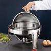 ZISIZ 6L Round Stainless Steel Buffet Warmer