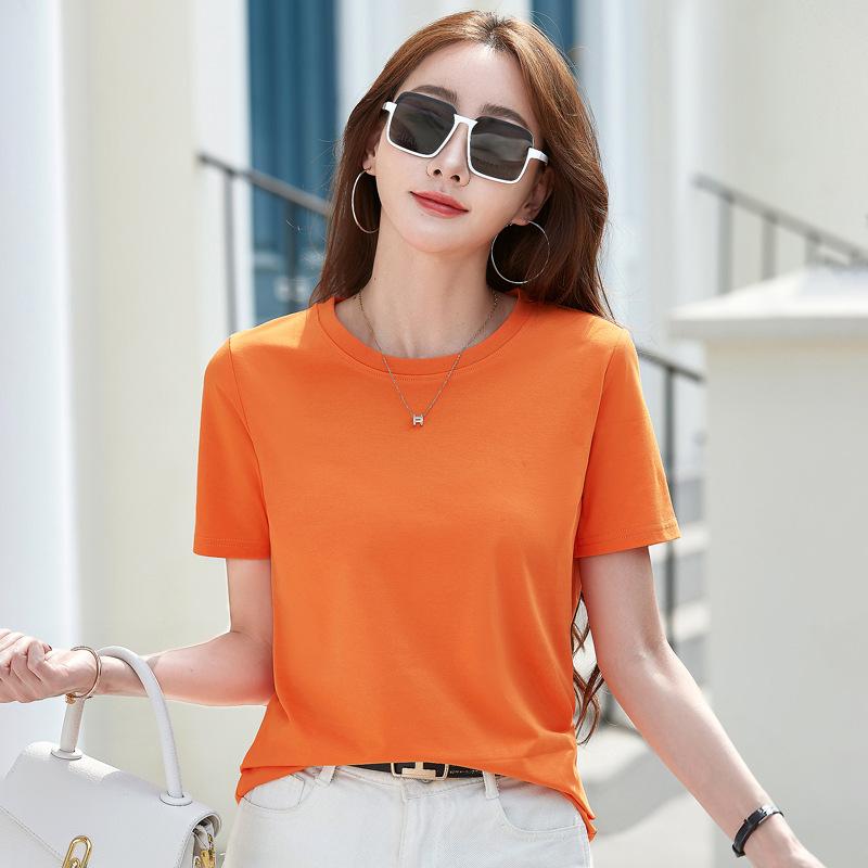 Summer Women's T-shirt Round Neck Short Sleeve Loose Top