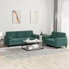 VidaXL Sofa Set with 2 Pcs Cushions, Sofas with Armrests and Backrest, Furniture Set, Living Room Furniture, 3202036