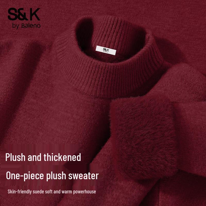 

Baleno Men s S&K Series Fleece Lined Half-High Collar Pullover Sweater XL