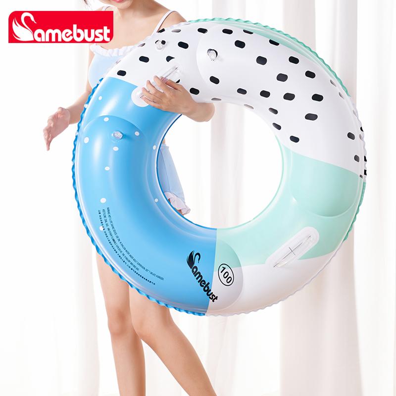 Camebust Three-Airbag Swimming Ring Adult Inflatable Lifebuoy Large Floating Ring Macaron Adult Ring Beginner Swimming Tubes