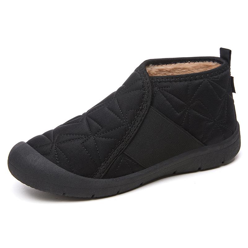 Women's Winter Cotton Snow Boots - Warm, Plus Velvet, Slip-On for Middle-Aged and Elderly