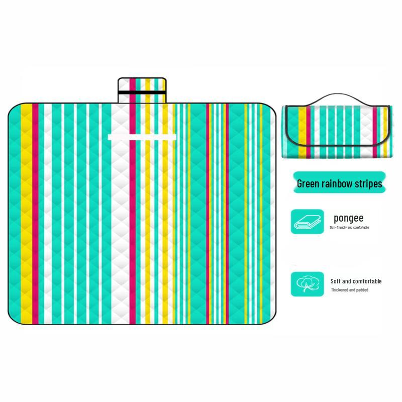 Gongziyu Rainbow Stripe Outdoor Picnic Mat