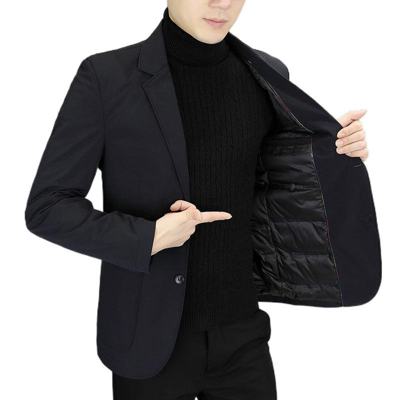 Nuovo Completo Piumino da Uomo Autunno e Inverno Versione Coreana Slim Fit Caldo