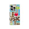 Clear Square Back Tube Case Protection For iPhone 11 14 Pro Max 16 ProMax 15 Plus 13 12 Anti-Oxygen,Red Heart English Pattern Casing