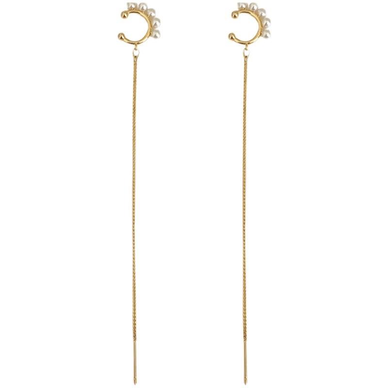 EX154 Earrings New Stylish Elegant Pure Desire Tassel Ear Cuff Ear Thread Trendy Stud Earrings for Women
