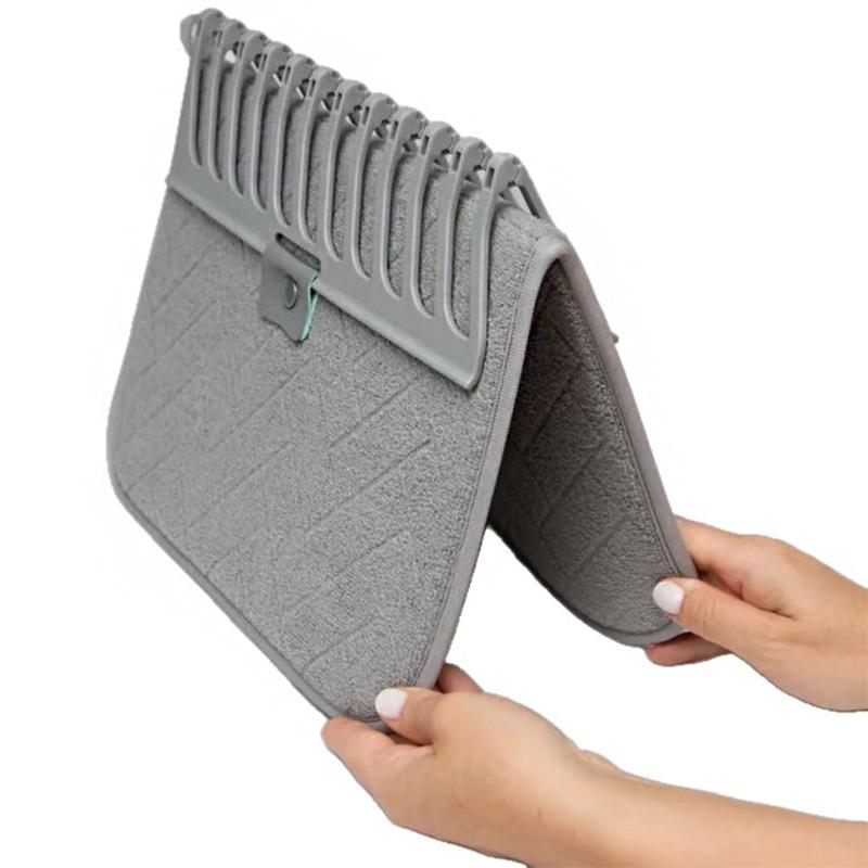 1PC Foldable Dish Drying Mat for Small Spaces Drain Rack 45x36.7x7.5cm
