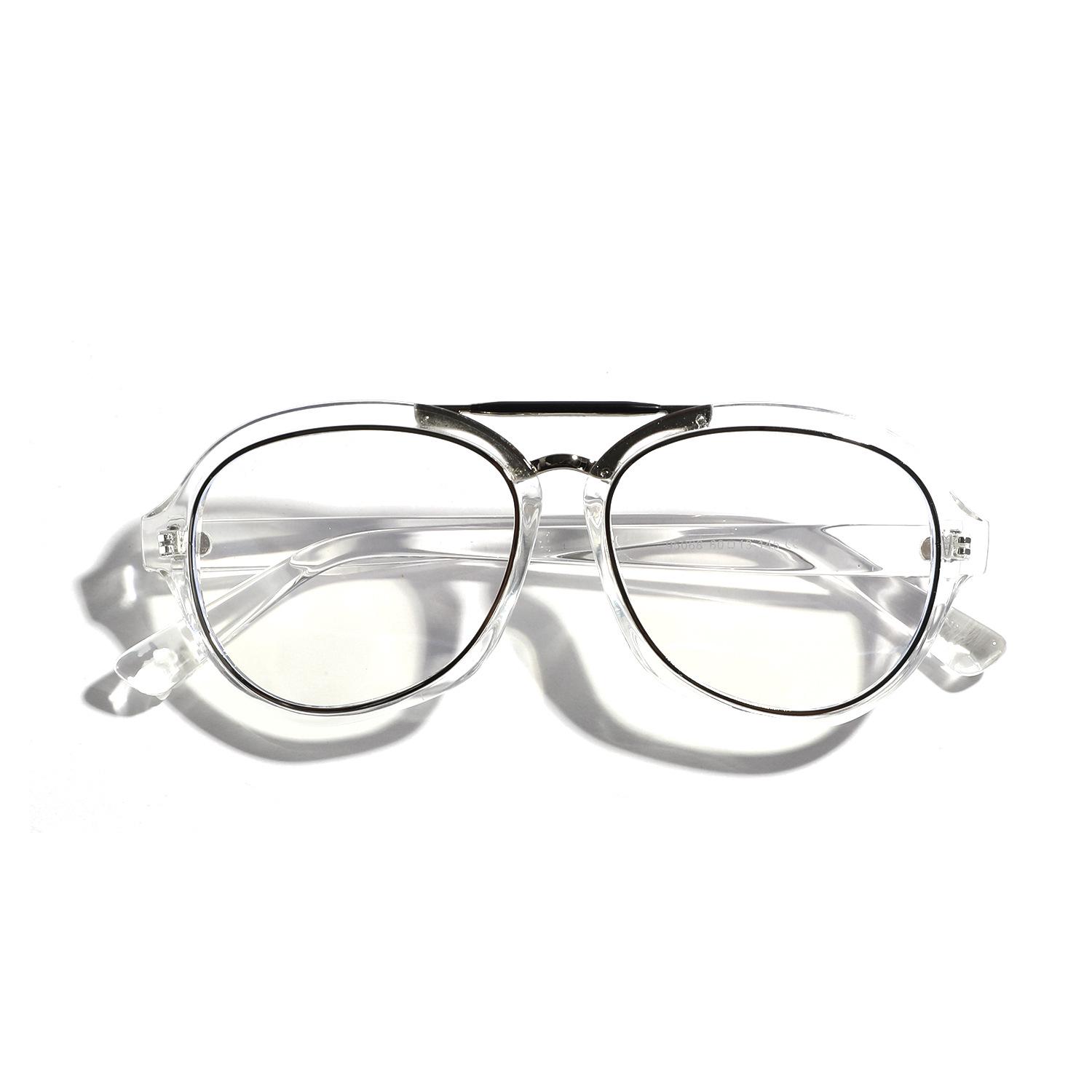 

Унисекс круглые очки в стиле ретро с большой оправой и простыми линзами