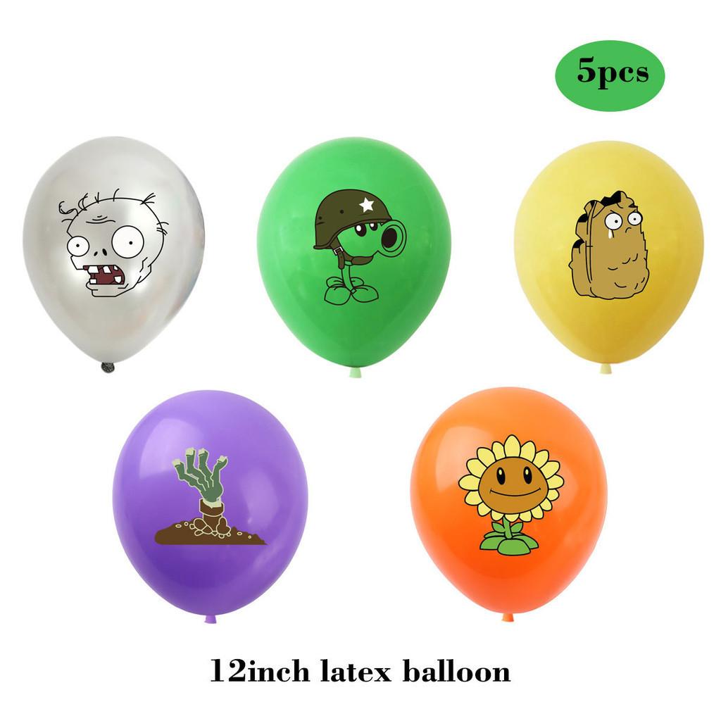 Vs Zombies Plants Themed Birthday Party Decorations Balloon Pull Flag Cartoon Set