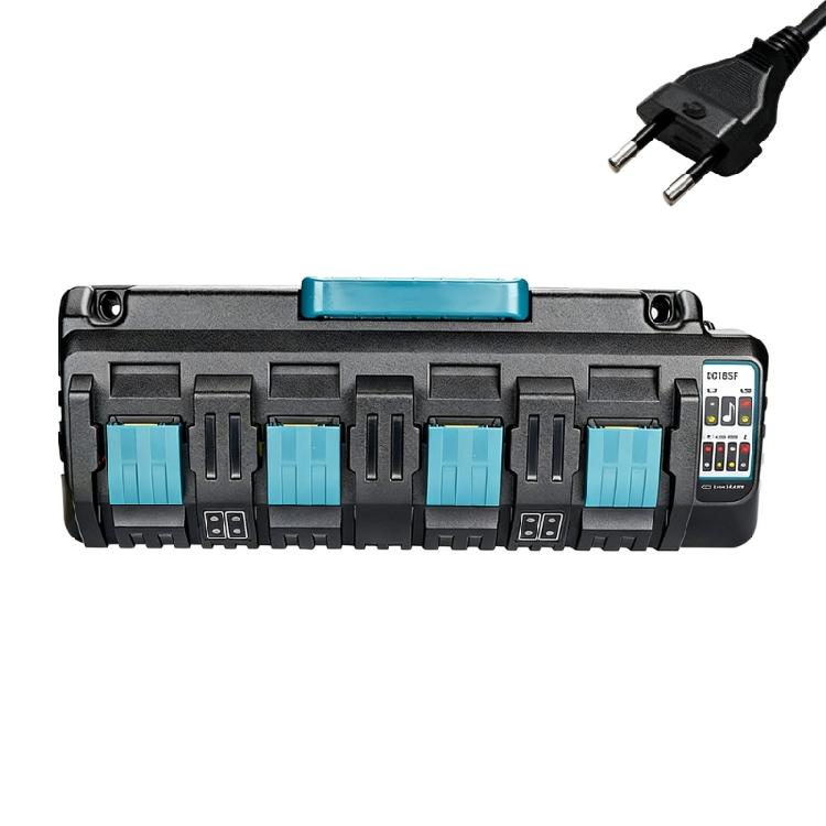 Universal Battery Chargers with Double USB Port LED Indicator EU Plug for BL1830 14.4V-18V 4 Ports Battery Chargers