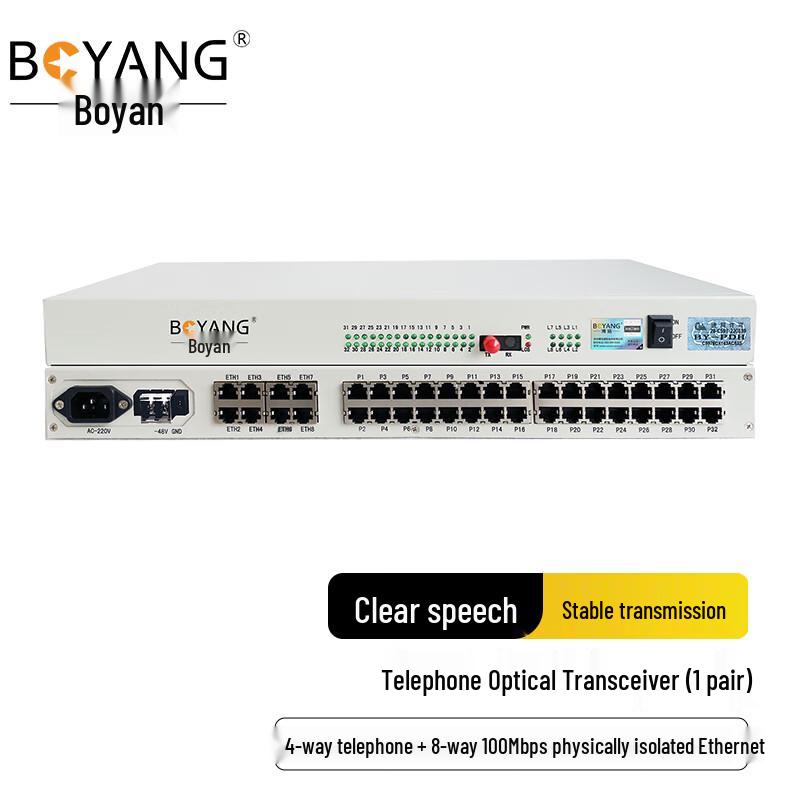 

BOYANG 4-Port Telephone 8-Port Ethernet Optical Transceiver
