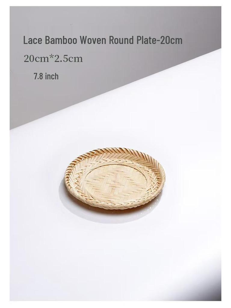 Handgefertigter Bambus-Worfkorb: Mehrzweck-Sieb, Obst- und Brötchenschale, Langlebiges rundes Design