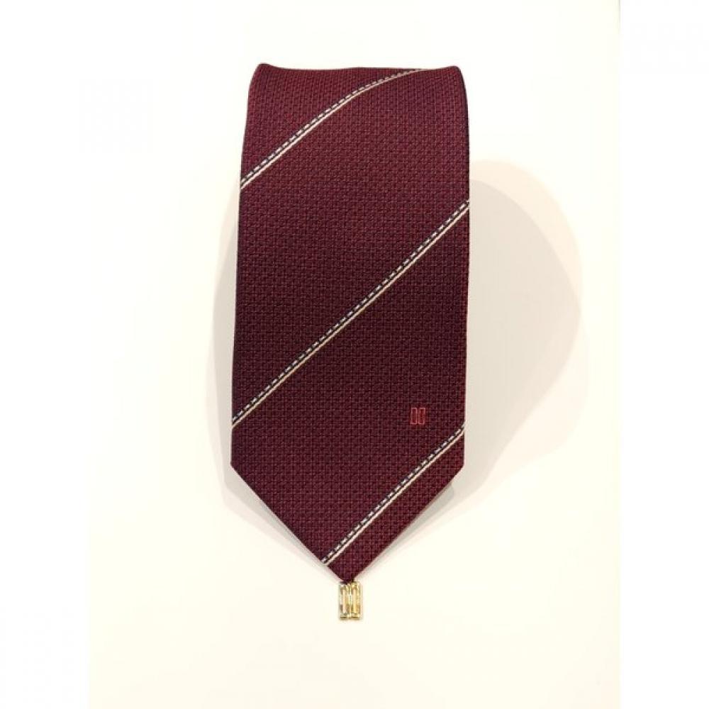 Daks Silk Blend Regimental Wine Tie Dmg1acf1239r1