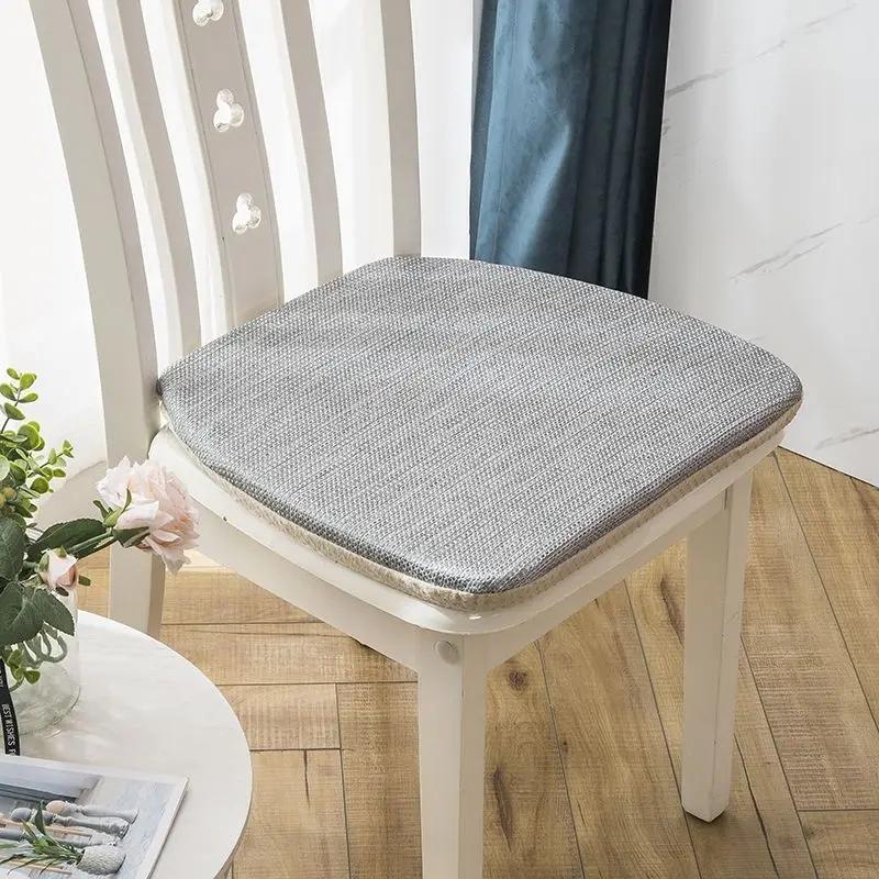 Anti Slip Horseshoe Shaped Dining Chair  Mat Solid Color Thickened Office Bench Dushion Computer Chair Cushion Flooring Seat Mat