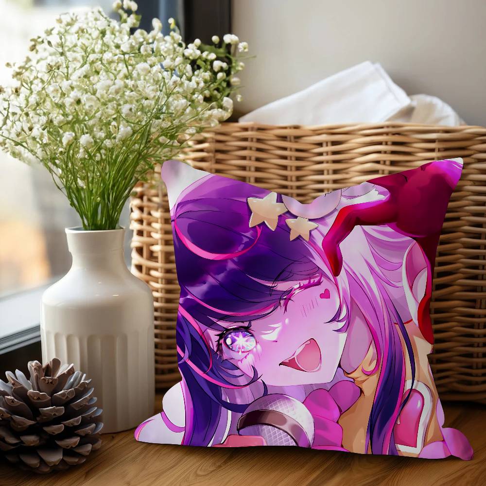 Anime Oshi No Ko Cushion Cover Car Throw Pillow Case For Sofa Car Christmas Gift 40x40cm 45x45cm
