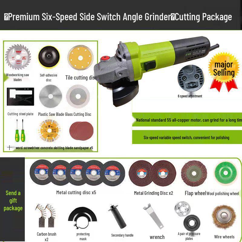 Adjustable Speed High-Power Electric Grinder and Polisher