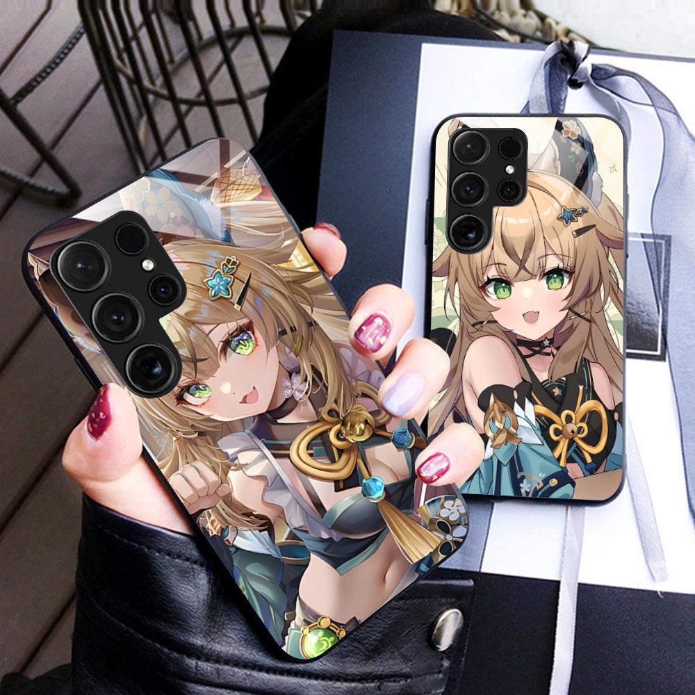 Game GI Kirara Mobile Phone Case for Samsung Galaxy A56 55 54 53 52 51 36 35 34 23 16 15 5G Glass Colorful Cover Luxury Pretty